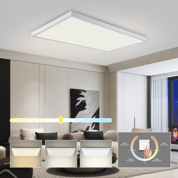 Brilagi - LED φωτιστικό οροφής μπάνιου FRAME LED/96W/230V 120x60 cm 3000/4000/6000K IP44 λευκό