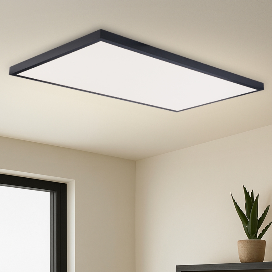 Brilagi - LED φωτιστικό οροφής μπάνιου FRAME LED/96W/230V 120x60 cm 3000/4000/6000K IP44 μαύρο