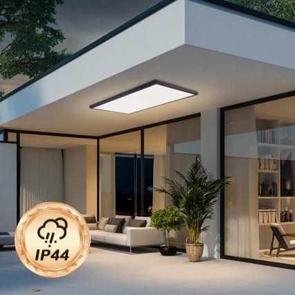 Brilagi - LED φωτιστικό οροφής μπάνιου FRAME LED/96W/230V 120x60 cm 3000/4000/6000K IP44 μαύρο