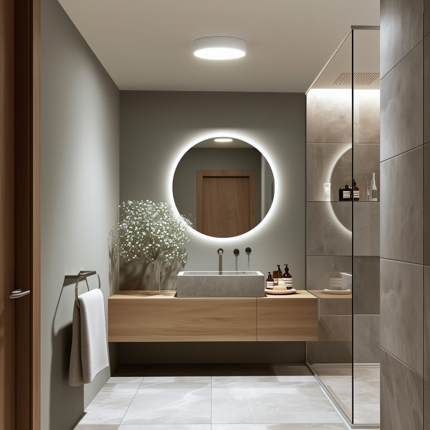 Brilagi - LED φωτιστικό οροφής για μπάνιο POOL LED/24W/230V 3000/4000/5500K διάμ. 30 cm IP54 λευκό