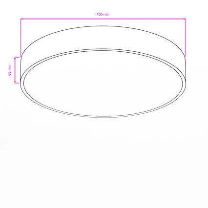 Brilagi - LED φωτιστικό οροφής για μπάνιο POOL LED/36W/230V 3000/4000/5500K Ø 40 cm IP54 μαύρο
