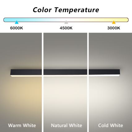 Brilagi - Φωτιστικό οροφής LED για μπάνιο SLEEKLINE LED/40W/230V 3000/4500/6000K μαύρο IP44