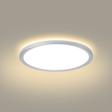 Brilagi - LED φωτιστικό οροφής μπάνιου ULTRA SLIM LED/12W/230V Ø 22,5 cm ασημένιο IP54