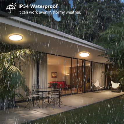 Brilagi - LED Φωτιστικό οροφής μπάνιου ULTRA SLIM LED/12W/230V Ø22,5 cm ροζ χρυσό IP54