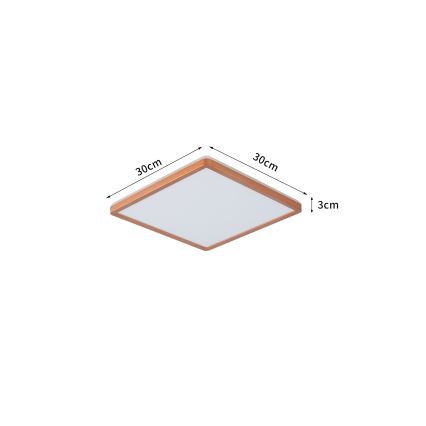 Brilagi - LED Φωτιστικό οροφής μπάνιου ULTRA SLIM LED/18W/230V 30x30 cm ροζ χρυσό IP54