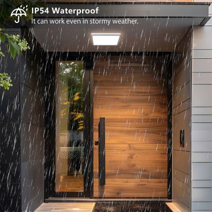 Brilagi - Φωτιστικό οροφής LED για μπάνιο ULTRA SLIM LED/24W/230V 42x42 cm ασημί IP54