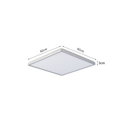 Brilagi - Φωτιστικό οροφής LED για μπάνιο ULTRA SLIM LED/24W/230V 42x42 cm ασημί IP54
