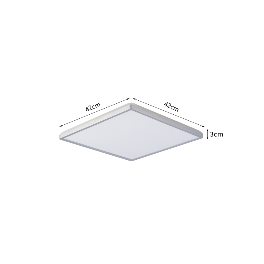 Brilagi - Φωτιστικό οροφής LED για μπάνιο ULTRA SLIM LED/24W/230V 42x42 cm ασημί IP54