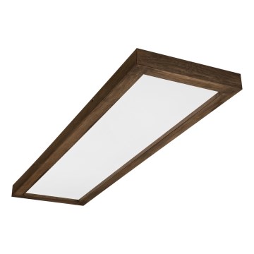 Brilagi - LED φωτιστικό οροφής μπάνιου WOODY FRAME LED/40W/230V 120x30 cm IP44 δρυς/καρυδιά