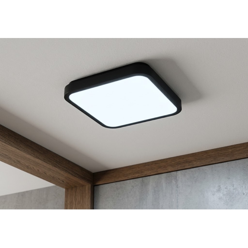 BRILAGI - Φωτιστικό οροφής LED για μπάνιο ZENNA LED/24W/230V 34,5x34,5 cm IP44 μαύρο
