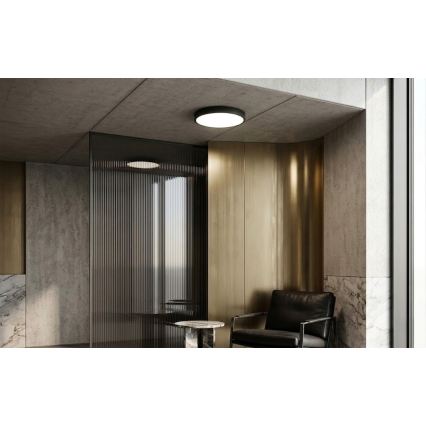 BRILAGI - LED φωτιστικό οροφής μπάνιου με αισθητήρα ZENNA LED/24W/230V Ø 35 εκ. IP44 μαύρο