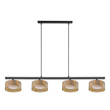 Brilagi - LED Φωτιστικό οροφής με καλώδιο AURA LUX 4xGX53/30W/230V μαύρο/χρυσό