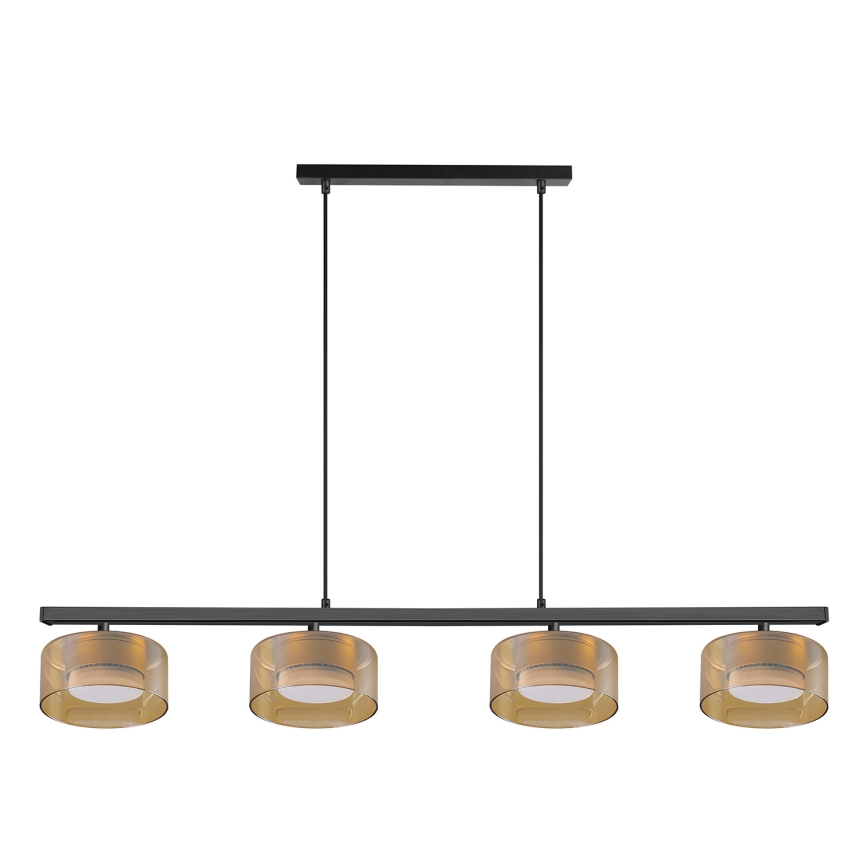 Brilagi - LED Φωτιστικό οροφής με καλώδιο AURA LUX 4xGX53/30W/230V μαύρο/χρυσό