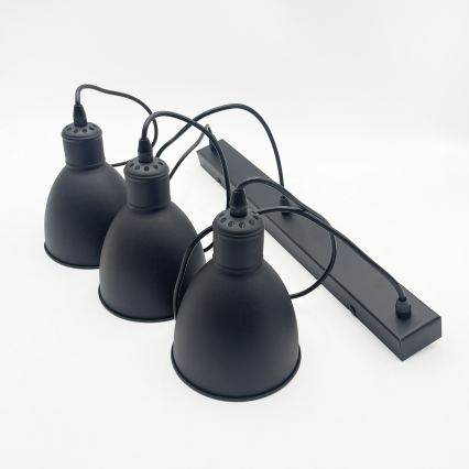 Brilagi - LED φωτιστικό οροφής με καλώδιο RIDDY 3xE27/60W/230V μαύρο