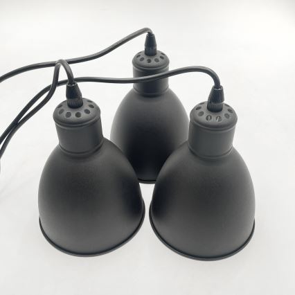 Brilagi - LED φωτιστικό οροφής με καλώδιο RIDDY 3xE27/60W/230V μαύρο