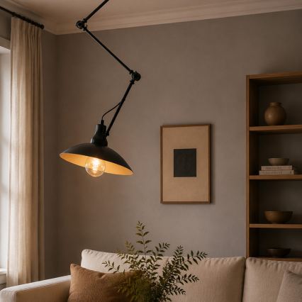 Brilagi - LED φωτιστικό οροφής με ράβδο IRONBEAM 1xE27/60W/230V μαύρο