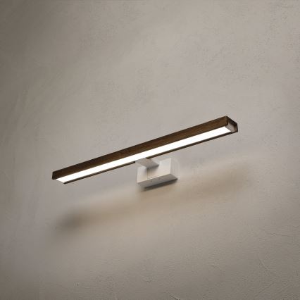 Brilagi - LED φωτισμός για καθρέφτη μπάνιου 3 σε 1 WOODY MIRROR 3 σε 1 LED/12W/230V 60 cm IP44 λευκό/δρυς/καρυδιά