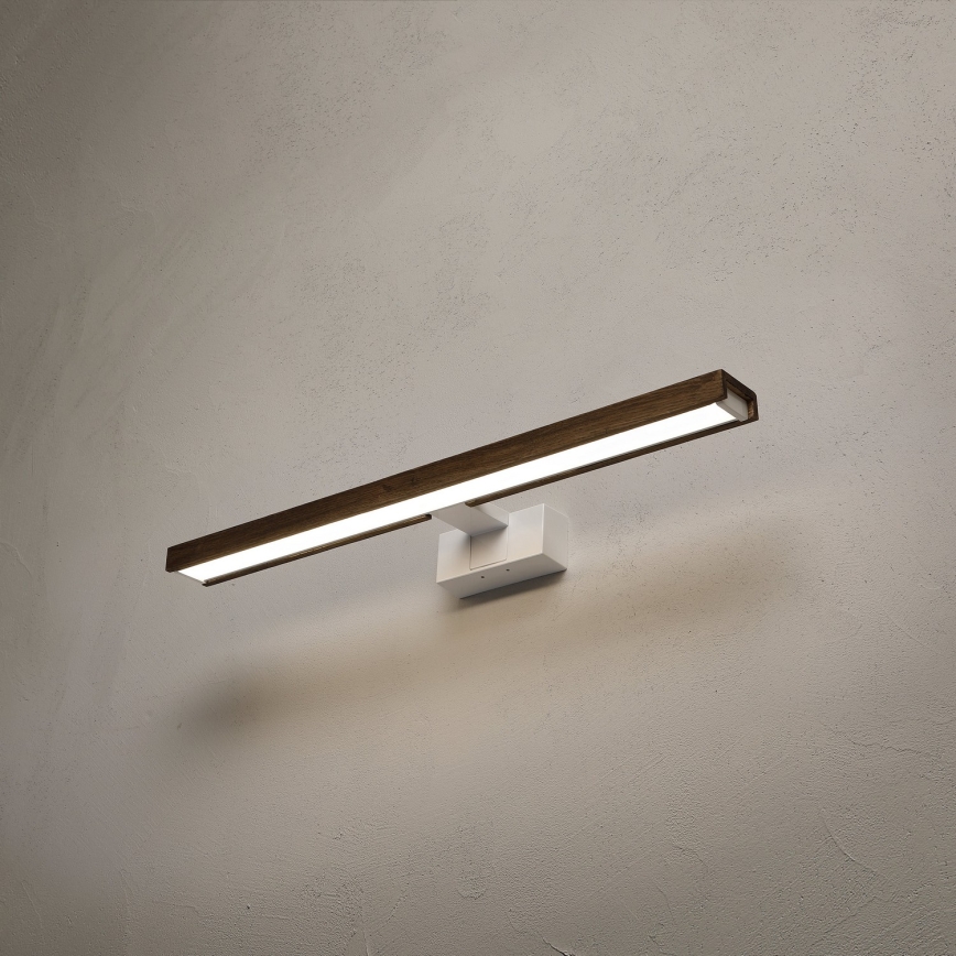 Brilagi - LED φωτισμός για καθρέφτη μπάνιου 3 σε 1 WOODY MIRROR 3 σε 1 LED/12W/230V 60 cm IP44 λευκό/δρυς/καρυδιά