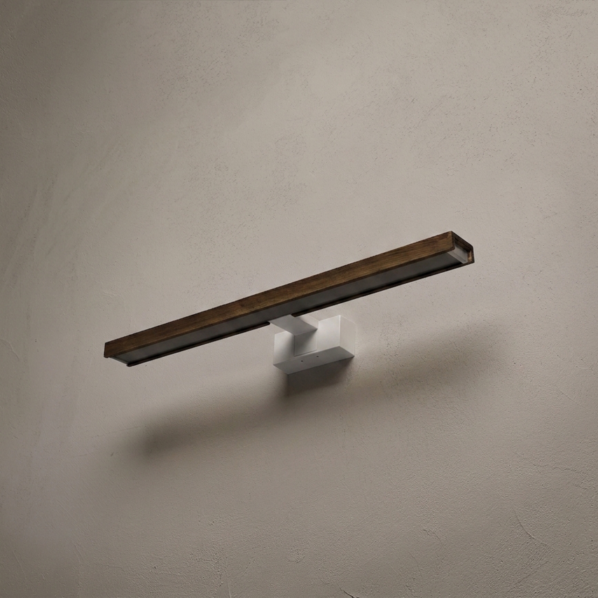 Brilagi - LED φωτισμός για καθρέφτη μπάνιου 3 σε 1 WOODY MIRROR 3 σε 1 LED/12W/230V 60 cm IP44 λευκό/δρυς/καρυδιά