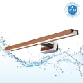 Brilagi - LED Φωτισμός καθρέφτη μπάνιου 3 σε 1 WOODY MIRROR LED/12W/230V 60 cm IP44 γυαλιστερό χρώμιο/δρυς-κερασιά