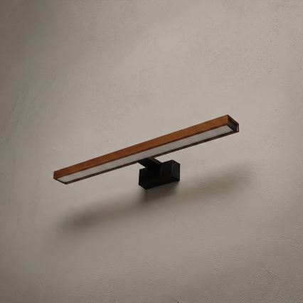 Brilagi - Φωτισμός LED για καθρέφτη μπάνιου 3 σε 1 WOODY MIRROR LED/12W/230V 60 cm IP44 μαύρο/δρυς-κερασιά