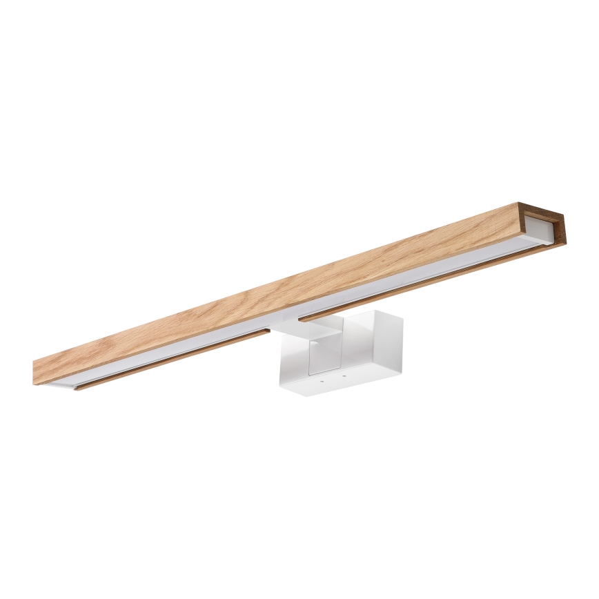 Brilagi - LED φωτισμός καθρέφτη μπάνιου 3-σε-1 WOODY MIRROR LED/12W/230V 60 cm IP44 λευκό/δρυς