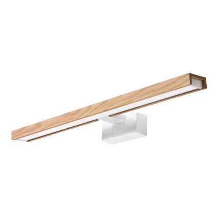 Brilagi - LED φωτισμός καθρέφτη μπάνιου 3-σε-1 WOODY MIRROR LED/12W/230V 60 cm IP44 λευκό/δρυς