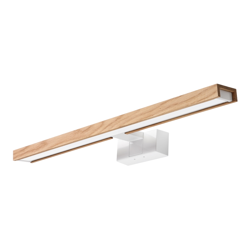 Brilagi - LED φωτισμός καθρέφτη μπάνιου 3-σε-1 WOODY MIRROR LED/12W/230V 60 cm IP44 λευκό/δρυς