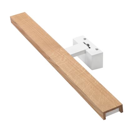 Brilagi - LED φωτισμός καθρέφτη μπάνιου 3-σε-1 WOODY MIRROR LED/12W/230V 60 cm IP44 λευκό/δρυς