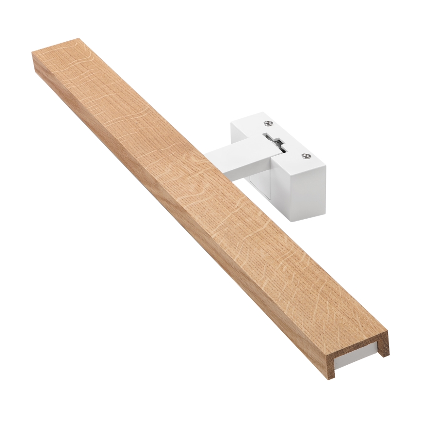 Brilagi - LED φωτισμός καθρέφτη μπάνιου 3-σε-1 WOODY MIRROR LED/12W/230V 60 cm IP44 λευκό/δρυς