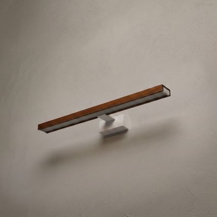 Brilagi - LED φωτισμός καθρέφτη μπάνιου 3 σε 1 WOODY MIRROR LED/12W/230V 60 cm IP44 λευκό/δρυς κερασιά