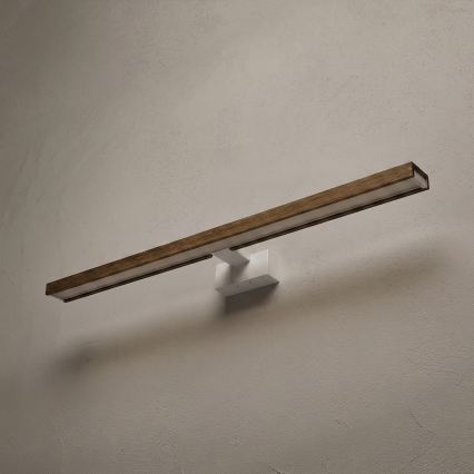 Brilagi - Φωτισμός καθρέφτη μπάνιου LED 3-σε-1 WOODY MIRROR LED/15W/230V 80 cm IP44 λευκό/δρυς/καρυδιά