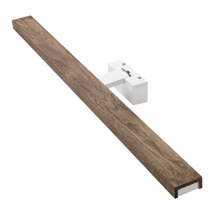 Brilagi - Φωτισμός καθρέφτη μπάνιου LED 3-σε-1 WOODY MIRROR LED/15W/230V 80 cm IP44 λευκό/δρυς/καρυδιά