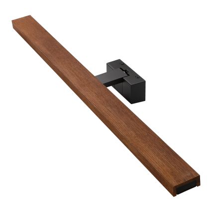 Brilagi - LED φωτισμός καθρέφτη μπάνιου 3-σε-1 WOODY MIRROR LED/15W/230V 80 cm IP44 μαύρο/δρυς κεράσι