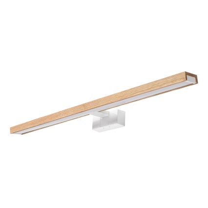 Brilagi - LED φωτισμός καθρέφτη μπάνιου 3-σε-1 WOODY MIRROR LED/15W/230V 80 cm IP44 λευκό/δρυς