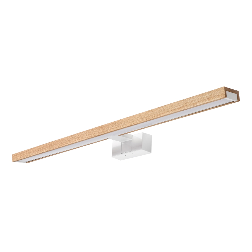 Brilagi - LED φωτισμός καθρέφτη μπάνιου 3-σε-1 WOODY MIRROR LED/15W/230V 80 cm IP44 λευκό/δρυς
