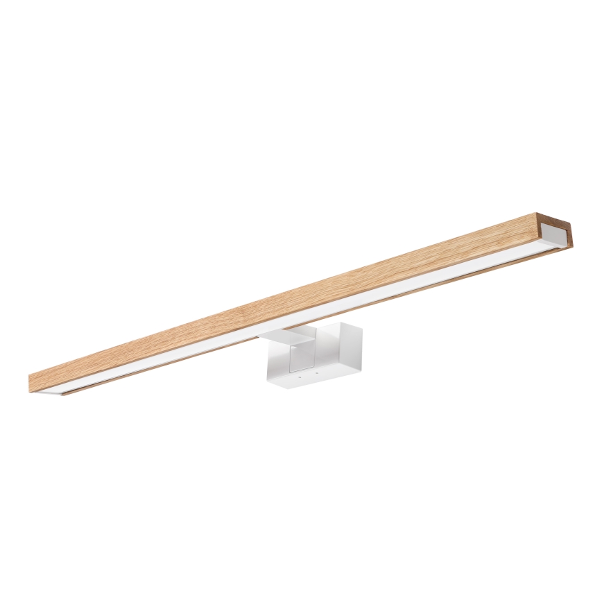 Brilagi - LED φωτισμός καθρέφτη μπάνιου 3-σε-1 WOODY MIRROR LED/15W/230V 80 cm IP44 λευκό/δρυς