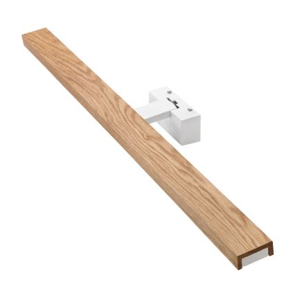 Brilagi - LED φωτισμός καθρέφτη μπάνιου 3-σε-1 WOODY MIRROR LED/15W/230V 80 cm IP44 λευκό/δρυς
