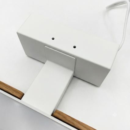 Brilagi - LED φωτισμός καθρέφτη μπάνιου 3-σε-1 WOODY MIRROR LED/15W/230V 80 cm IP44 λευκό/δρυς
