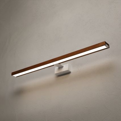 Brilagi - LED φωτισμός καθρέφτη για μπάνιο 3 σε 1 WOODY MIRROR LED/15W/230V 80 cm IP44 λευκό/δρυς κερασιά