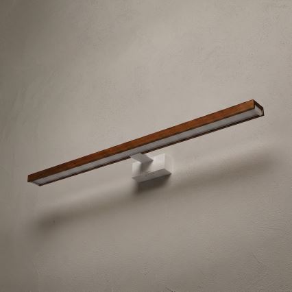 Brilagi - LED φωτισμός καθρέφτη για μπάνιο 3 σε 1 WOODY MIRROR LED/15W/230V 80 cm IP44 λευκό/δρυς κερασιά