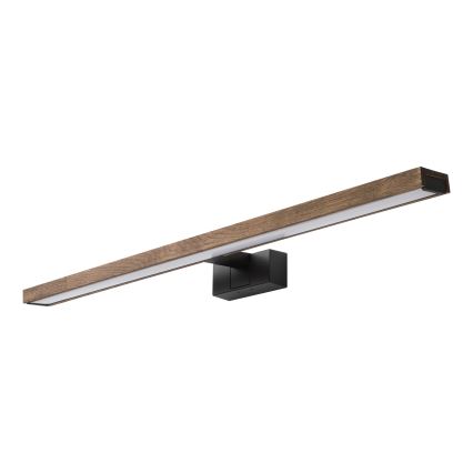 Brilagi - LED φωτιστικό για καθρέφτη μπάνιου 3 σε 1 WOODY MIRROR LED/15W/230V 80 cm IP44 μαύρο/δρυς καρυδιά