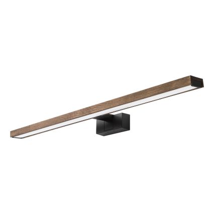 Brilagi - LED φωτιστικό για καθρέφτη μπάνιου 3 σε 1 WOODY MIRROR LED/15W/230V 80 cm IP44 μαύρο/δρυς καρυδιά