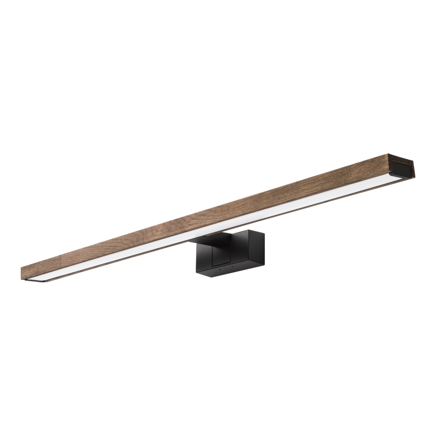 Brilagi - LED φωτιστικό για καθρέφτη μπάνιου 3 σε 1 WOODY MIRROR LED/15W/230V 80 cm IP44 μαύρο/δρυς καρυδιά