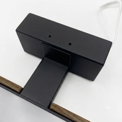 Brilagi - LED φωτιστικό για καθρέφτη μπάνιου 3 σε 1 WOODY MIRROR LED/15W/230V 80 cm IP44 μαύρο/δρυς καρυδιά
