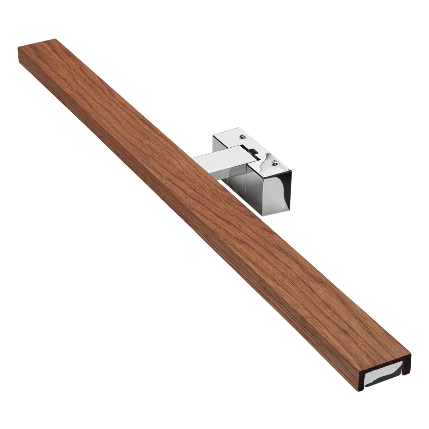 BRILAGI - LED φωτισμός καθρέφτη μπάνιου 3 σε 1 WOODY MIRROR LED/15W/230V 80 cm IP44 γυαλιστερό χρώμιο/δρυς-κερασιά