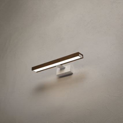 Brilagi - LED φωτισμός καθρέπτη μπάνιου 3-σε-1 WOODY MIRROR LED/8W/230V 40 cm IP44 λευκό/δρυς
