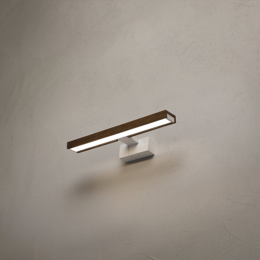 Brilagi - LED φωτισμός καθρέπτη μπάνιου 3-σε-1 WOODY MIRROR LED/8W/230V 40 cm IP44 λευκό/δρυς