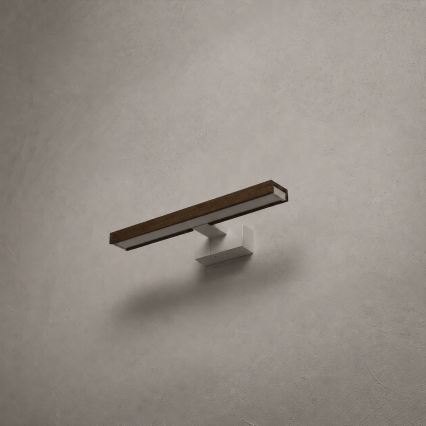 Brilagi - LED φωτισμός καθρέπτη μπάνιου 3-σε-1 WOODY MIRROR LED/8W/230V 40 cm IP44 λευκό/δρυς