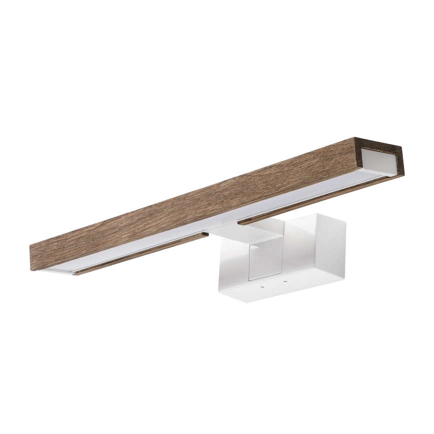 Brilagi - LED φωτισμός καθρέπτη μπάνιου 3-σε-1 WOODY MIRROR LED/8W/230V 40 cm IP44 λευκό/δρυς